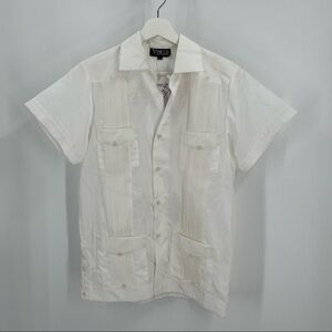 Venezzi NWT Embroidered Guyabera Size S